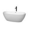 Custom image for Matte White with Polished Chrome Trim and Matte Black Faucet / 63
