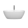 Custom image for Matte White with Polished Chrome Trim and Matte Black Faucet / 63