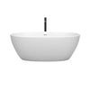 Custom image for Matte White with Shiny White Trim and Matte Black Faucet / 63