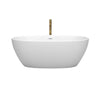 Custom image for Matte White with Shiny White Trim and Brushed Gold Faucet / 63