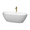 Custom image for Matte White with Polished Chrome Trim and Brushed Gold Faucet / 67