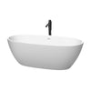 Custom image for Matte White with Shiny White Trim and Matte Black Faucet / 67