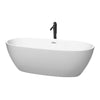 Custom image for Matte White with Polished Chrome Trim and Matte Black Faucet / 71