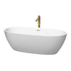 Custom image for Matte White with Polished Chrome Trim and Brushed Gold Faucet / 71