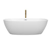Custom image for Matte White with Polished Chrome Trim and Brushed Gold Faucet / 71