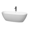 Custom image for Matte White with Shiny White Trim and Matte Black Faucet / 71