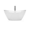 Custom image for White with Polished Chrome Trim and Matte Black Faucet / 60