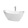 Custom image for White with Shiny White Trim and Brushed Nickel Faucet / 60