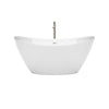 Custom image for White with Shiny White Trim and Brushed Nickel Faucet / 60