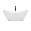 Custom image for White with Polished Chrome Trim and Matte Black Faucet / 66
