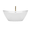 Custom image for White with Polished Chrome Trim and Brushed Gold Faucet / 66
