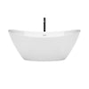 Custom image for White with Shiny White Trim and Matte Black Faucet / 66