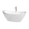 Custom image for White with Shiny White Trim and Brushed Nickel Faucet / 66