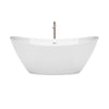 Custom image for White with Shiny White Trim and Brushed Nickel Faucet / 66