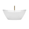 Custom image for White with Shiny White Trim and Brushed Gold Faucet / 66