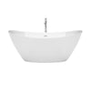 Custom image for White with Shiny White Trim and Polished Chrome Faucet / 66