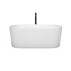 Custom image for White with Polished Chrome Trim and Matte Black Faucet / 59