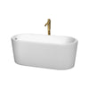 Custom image for White with Polished Chrome Trim and Brushed Gold Faucet / 59