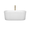 Custom image for White with Polished Chrome Trim and Brushed Gold Faucet / 59