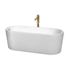 Custom image for White with Polished Chrome Trim and Brushed Gold Faucet / 67