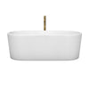 Custom image for White with Shiny White Trim and Brushed Gold Faucet / 67
