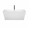 Custom image for White with Polished Chrome Trim and Matte Black Faucet / 59