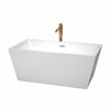 Custom image for White with Polished Chrome Trim and Brushed Gold Faucet / 59