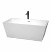 Custom image for White with Polished Chrome Trim and Matte Black Faucet / 63