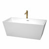 Custom image for White with Polished Chrome Trim and Brushed Gold Faucet / 63