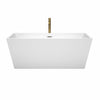 Custom image for White with Polished Chrome Trim and Brushed Gold Faucet / 63
