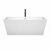 Custom image for White with Shiny White Trim and Matte Black Faucet / 63