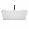 Custom image for White with Polished Chrome Trim and Matte Black Faucet / 67