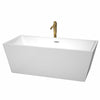 Custom image for White with Polished Chrome Trim and Brushed Gold Faucet / 67