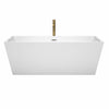 Custom image for White with Polished Chrome Trim and Brushed Gold Faucet / 67