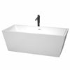 Custom image for White with Shiny White Trim and Matte Black Faucet / 67