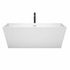 Custom image for White with Shiny White Trim and Matte Black Faucet / 67