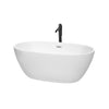 Custom image for White with Polished Chrome Trim and Matte Black Faucet / 59