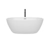 Custom image for White with Polished Chrome Trim and Matte Black Faucet / 59