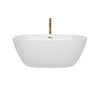 Custom image for White with Polished Chrome Trim and Brushed Gold Faucet / 59