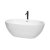 Custom image for White with Polished Chrome Trim and Matte Black Faucet / 63
