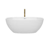 Custom image for White with Shiny White Trim and Brushed Gold Faucet / 63