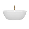 Custom image for White with Polished Chrome Trim and Brushed Gold Faucet / 67