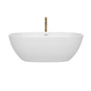 Custom image for White with Shiny White Trim and Brushed Gold Faucet / 67