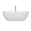 Custom image for White with Polished Chrome Trim and Brushed Gold Faucet / 71