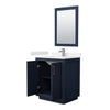 Custom image for Dark Blue with Brushed Nickel Trim / Carrara Cultured Marble / 24