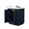 Custom image for Dark Blue with Brushed Nickel Trim / Carrara Cultured Marble / No Mirror