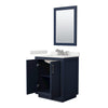 Custom image for Dark Blue with Brushed Nickel Trim / White Quartz / 24