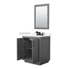 Custom image for Dark Gray with Matte Black Trim / Carrara Cultured Marble / 24