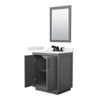 Custom image for Dark Gray with Matte Black Trim / White Cultured Marble / 24