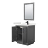 Custom image for Dark Gray with Matte Black Trim / White Quartz / 24
